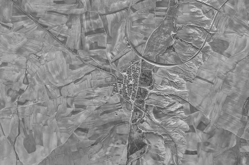 Ortofoto de 1956-1957 del núcleo de Aveinte