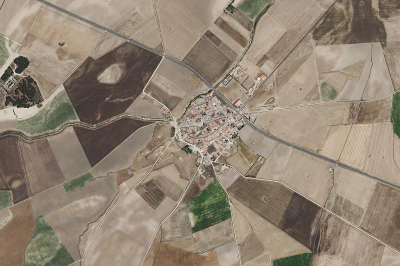 Ortofoto actual del núcleo de Barromán