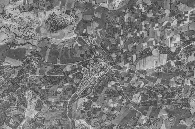 Ortofoto de 1956-1957 del núcleo de Becedas