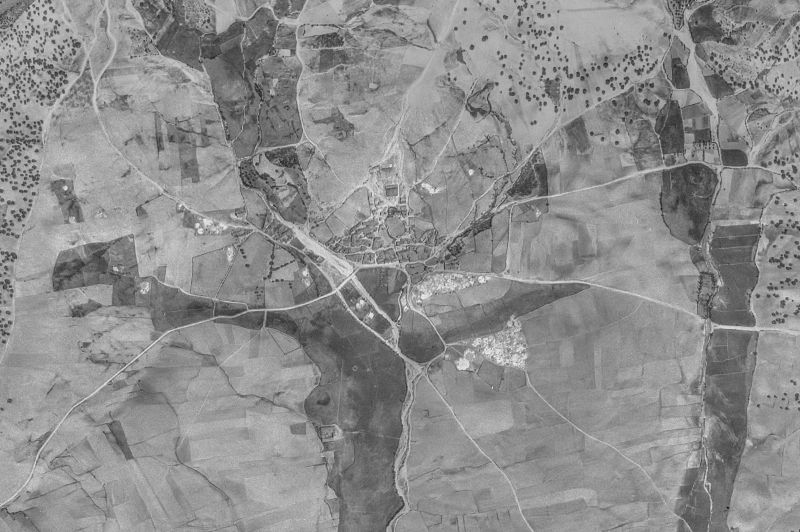 Ortofoto de 1956-1957 del núcleo de Becedillas