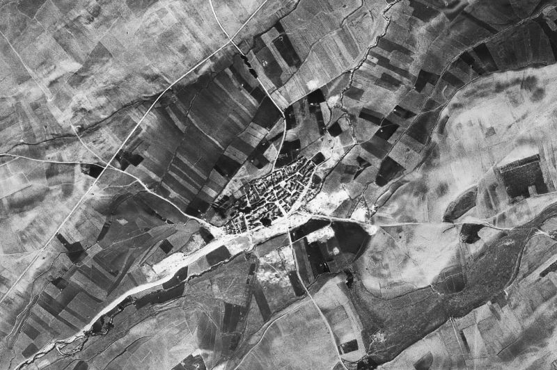 Ortofoto de 1956-1957 del núcleo de Bercial de Zapardiel