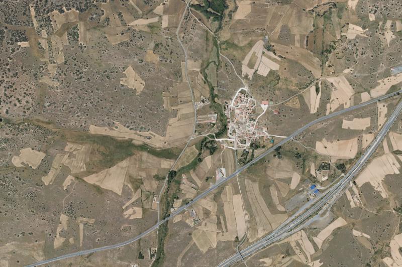 Ortofoto actual del núcleo de Berrocalejo de Aragona