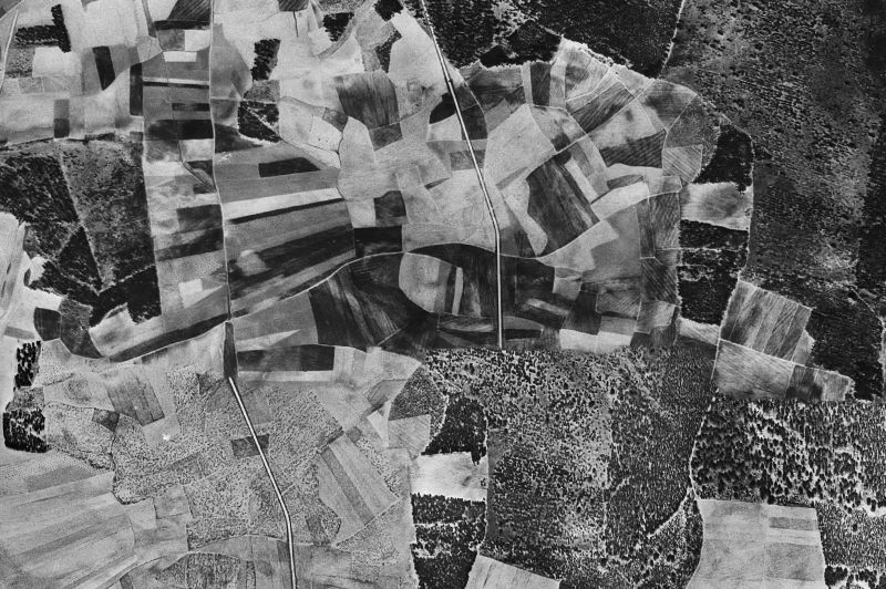 Ortofoto de 1956-1957 del núcleo de El Bohodón