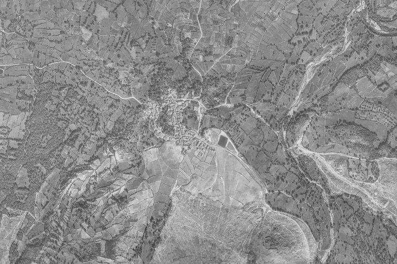 Ortofoto de 1956-1957 del núcleo de Bohoyo