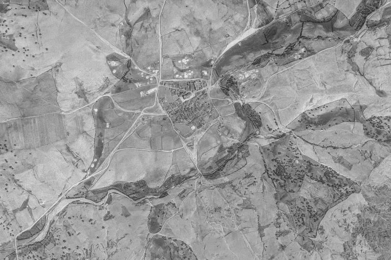 Ortofoto de 1956-1957 del núcleo de Bonilla de la Sierra