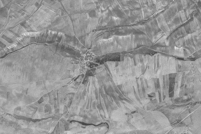 Ortofoto de 1956-1957 del núcleo de Brabos