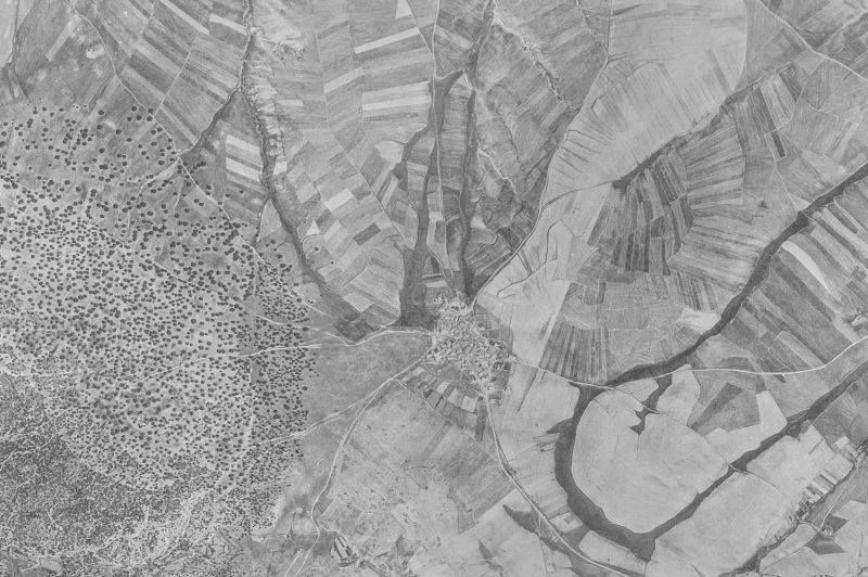 Ortofoto de 1956-1957 del núcleo de Bularros