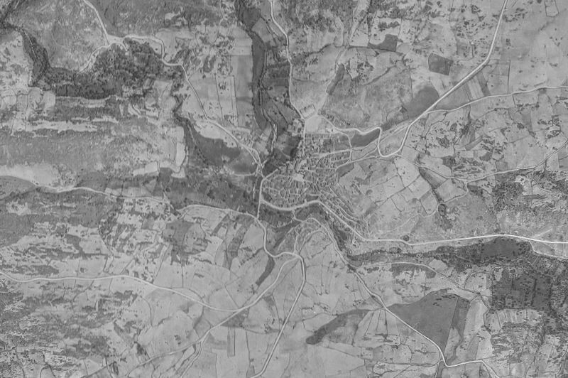 Ortofoto de 1956-1957 del núcleo de Burgohondo