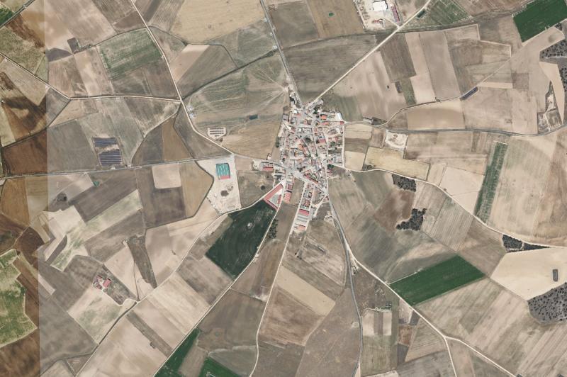 Ortofoto actual del núcleo de Cabezas de Alambre