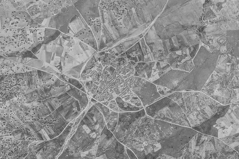 Ortofoto de 1956-1957 del núcleo de Cabezas del Villar