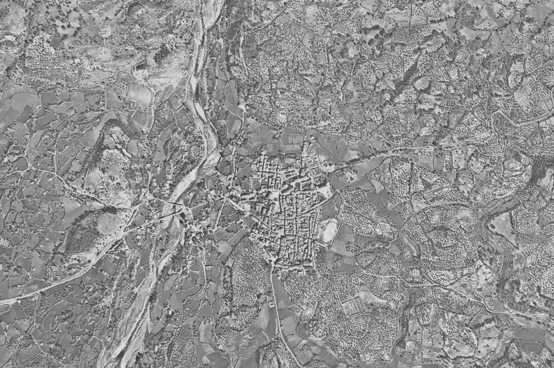 Ortofoto de 1956-1957 del núcleo de Candeleda