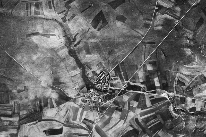 Ortofoto de 1956-1957 del núcleo de Cantiveros