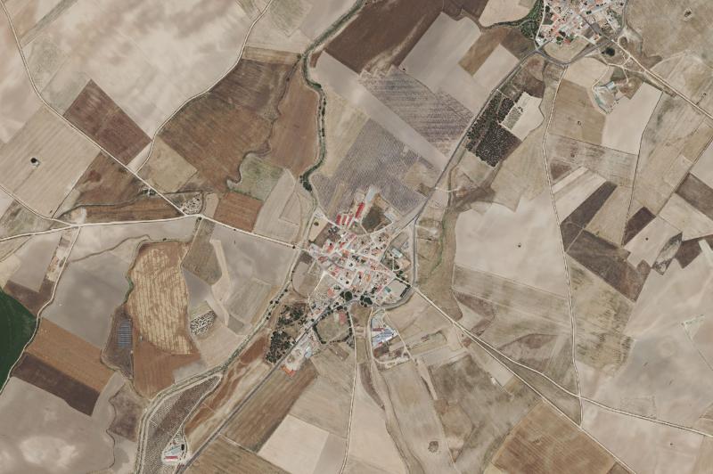 Ortofoto actual del núcleo de Castellanos de Zapardiel