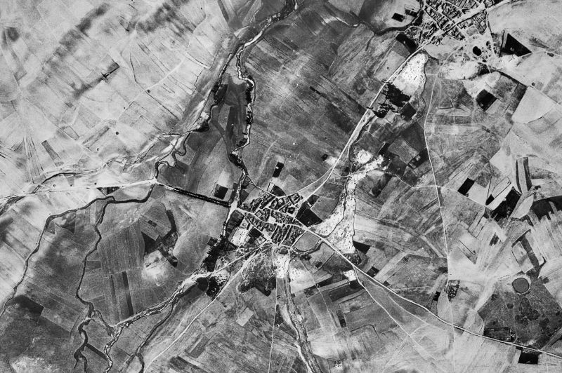 Ortofoto de 1956-1957 del núcleo de Castellanos de Zapardiel