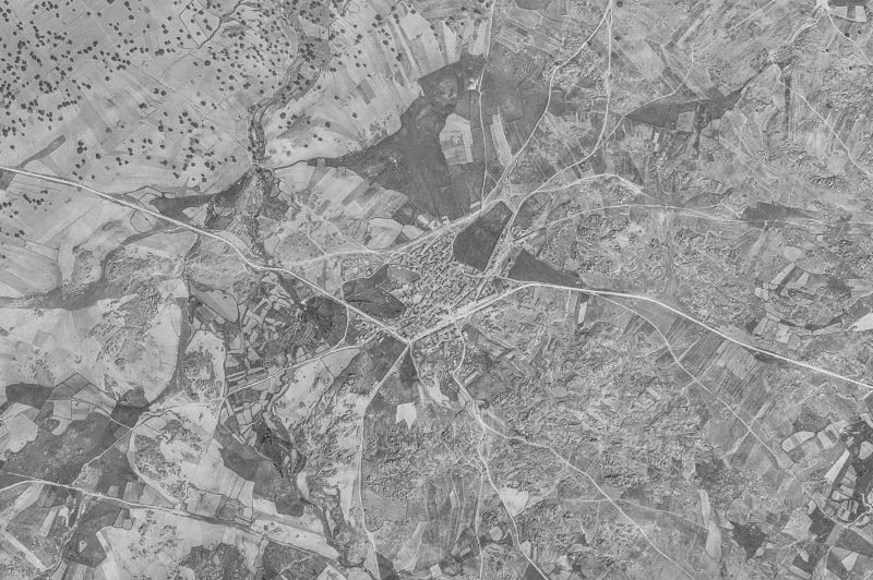 Ortofoto de 1956-1957 del núcleo de Cillán