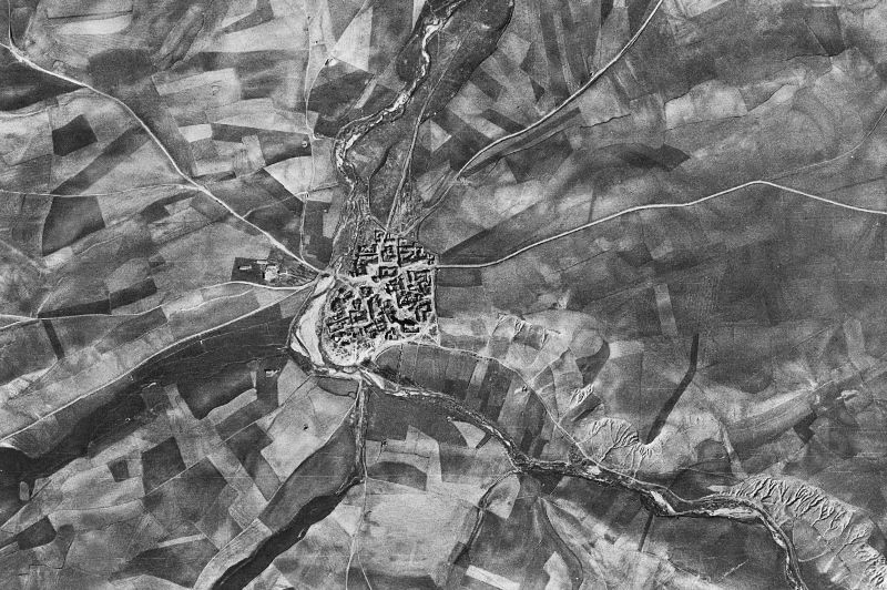 Ortofoto de 1956-1957 del núcleo de Cisla