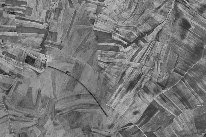 Ortofoto de 1956-1957 del núcleo de Crespos