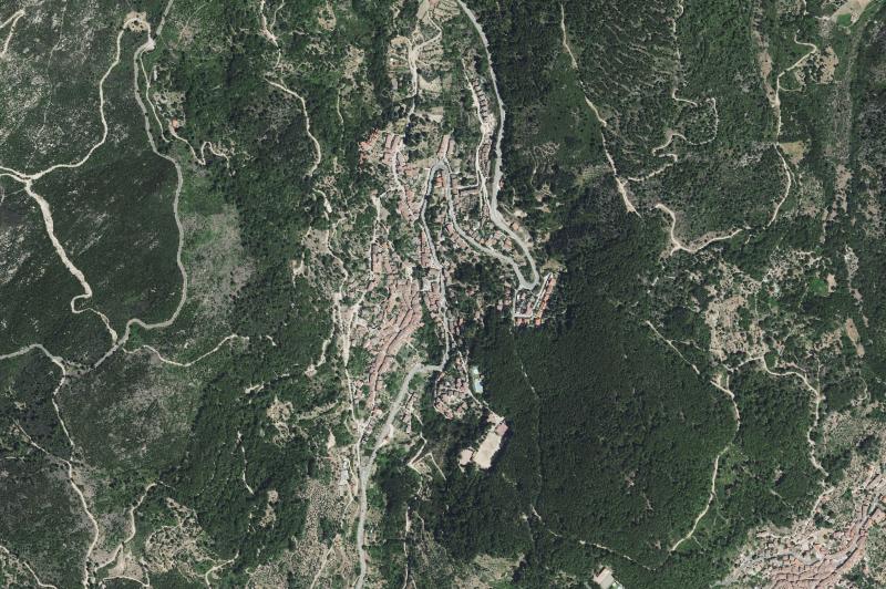 Ortofoto actual del núcleo de Cuevas del Valle