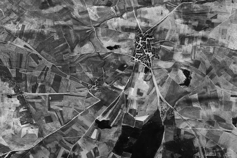 Ortofoto de 1956-1957 del núcleo de Donjimeno