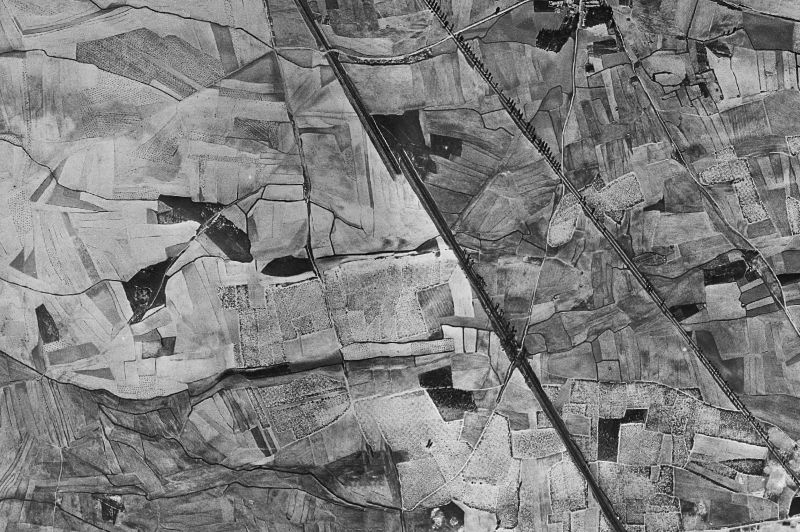 Ortofoto de 1956-1957 del núcleo de Espinosa de los Caballeros