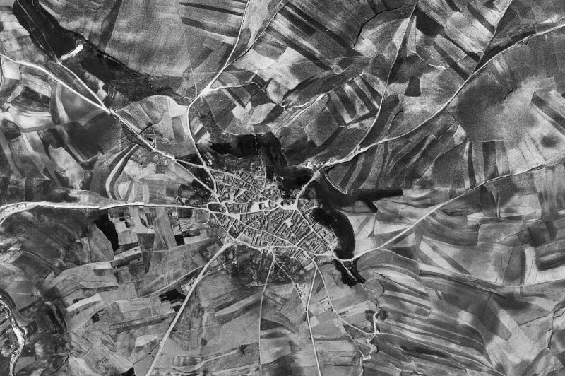 Ortofoto de 1956-1957 del núcleo de Flores de Ávila