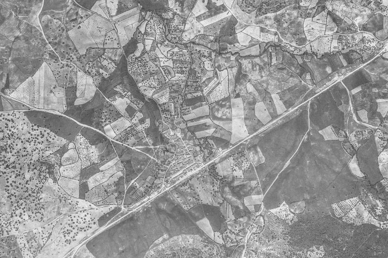 Ortofoto de 1956-1957 del núcleo de Fresnedilla