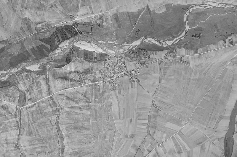 Ortofoto de 1956-1957 del núcleo de El Fresno