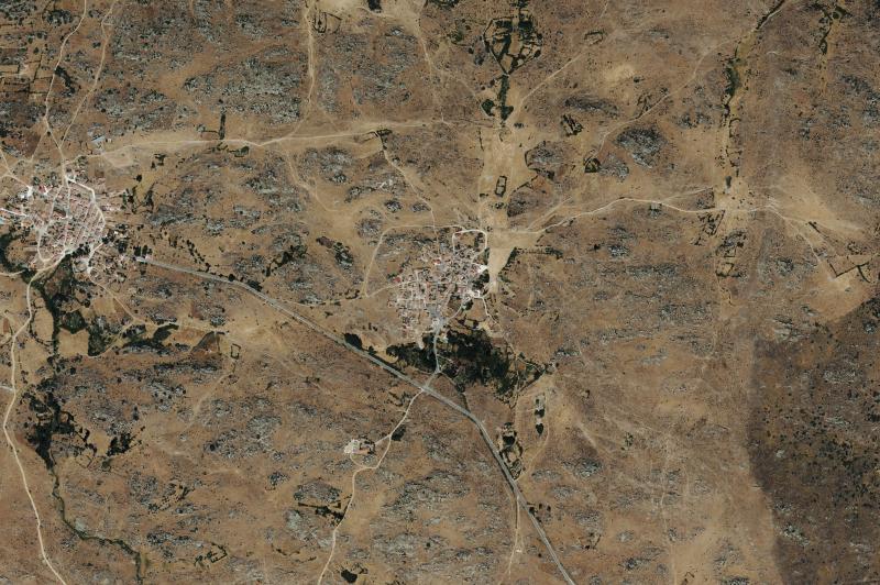 Ortofoto actual del núcleo de Gallegos de Altamiros