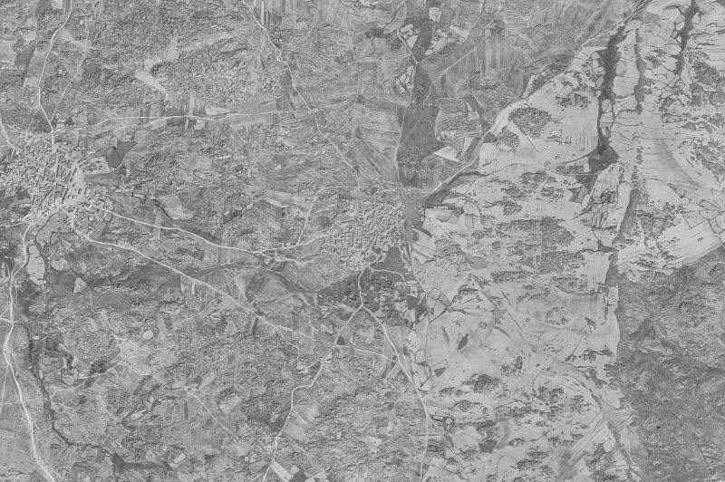 Ortofoto de 1956-1957 del núcleo de Gallegos de Altamiros