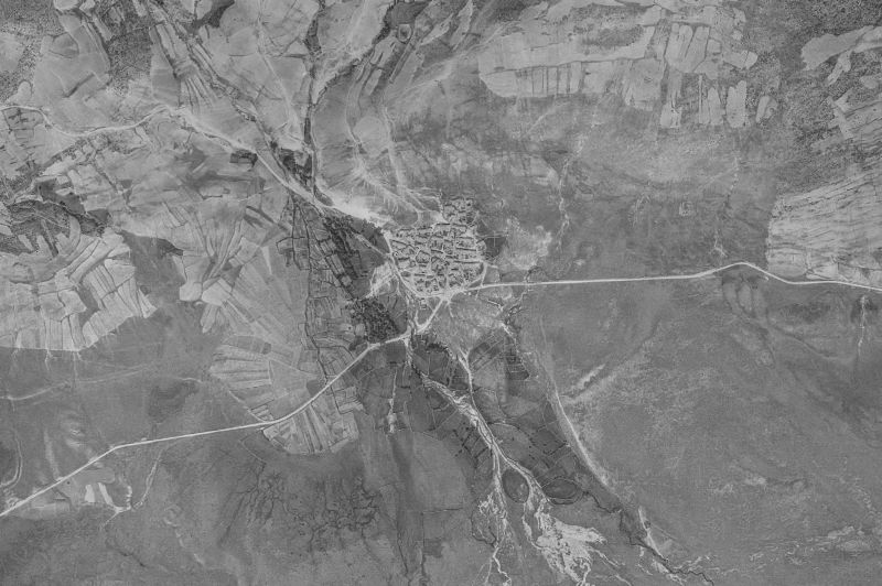 Ortofoto de 1956-1957 del núcleo de Garganta del Villar