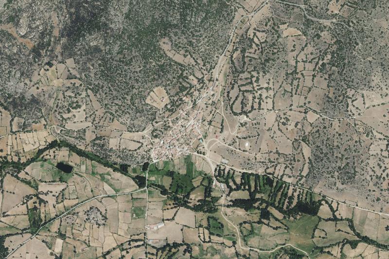 Ortofoto actual del núcleo de Gilbuena