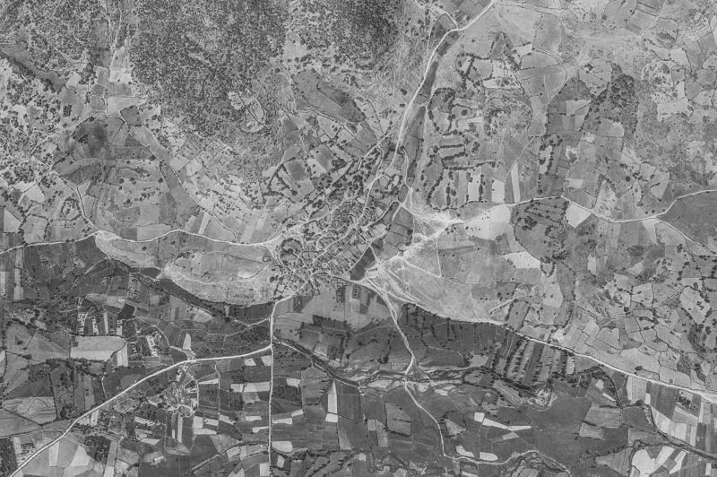 Ortofoto de 1956-1957 del núcleo de Gilbuena