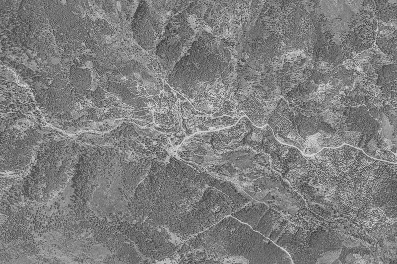 Ortofoto de 1956-1957 del núcleo de Guisando
