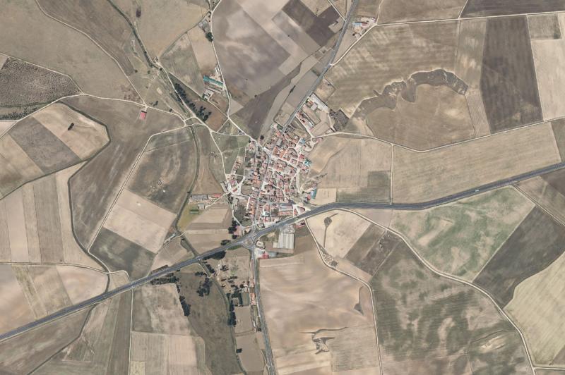 Ortofoto actual del núcleo de Hernansancho