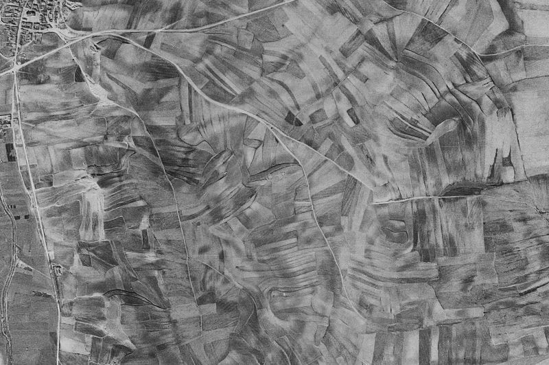 Ortofoto de 1956-1957 del núcleo de Hernansancho