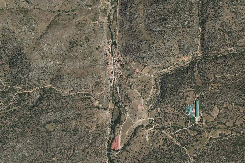 Ortofoto actual del núcleo de Herradón de Pinares