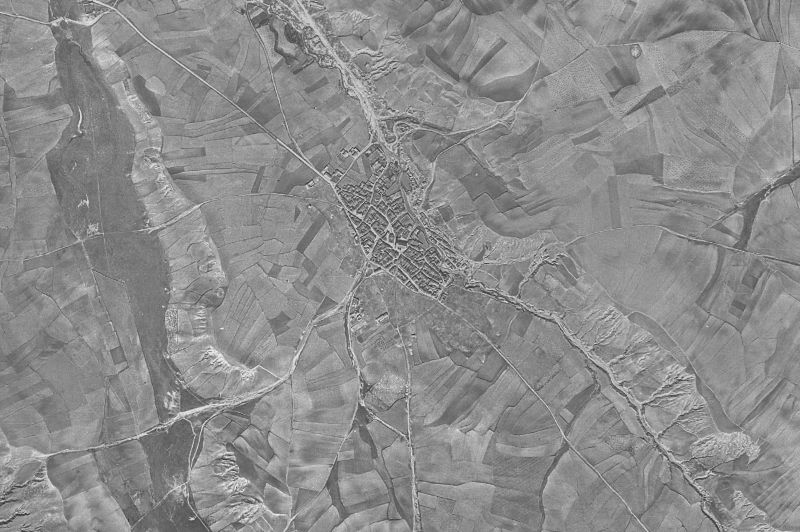 Ortofoto de 1956-1957 del núcleo de Herreros de Suso