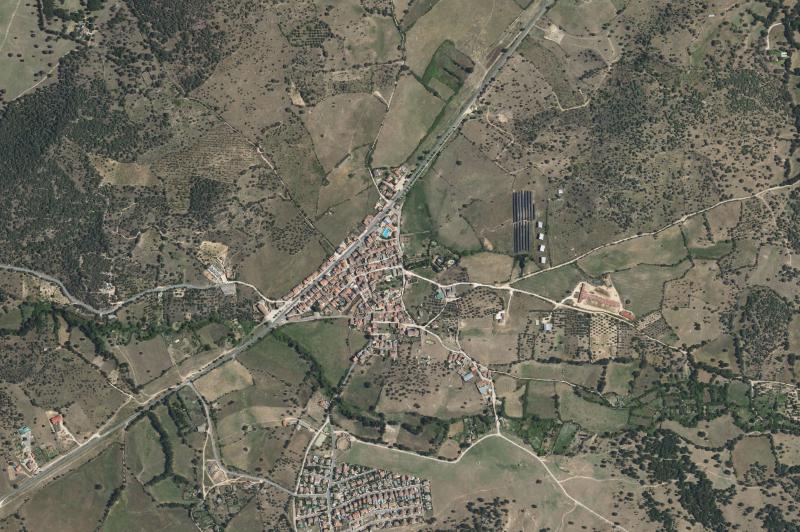 Ortofoto actual del núcleo de Higuera de las Dueñas