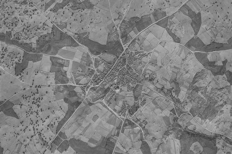 Ortofoto de 1956-1957 del núcleo de La Horcajada