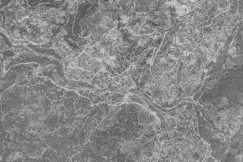 Ortofoto de 1956-1957 del núcleo de El Hornillo