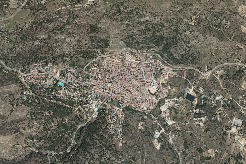 Ortofoto actual del núcleo de El Hoyo de Pinares