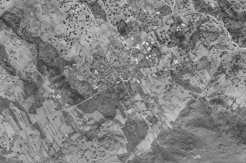 Ortofoto de 1956-1957 del núcleo de Hoyorredondo