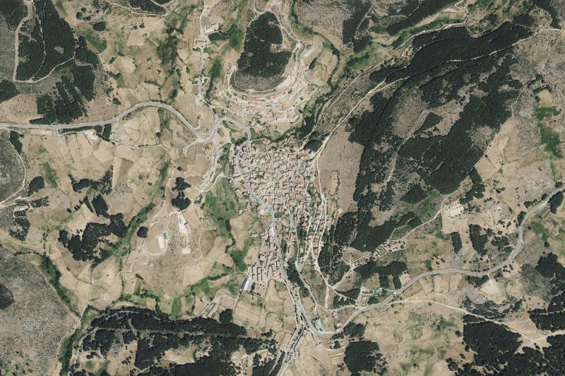 Ortofoto actual del núcleo de Hoyos del Espino