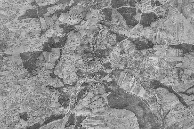 Ortofoto de 1956-1957 del núcleo de Hurtumpascual
