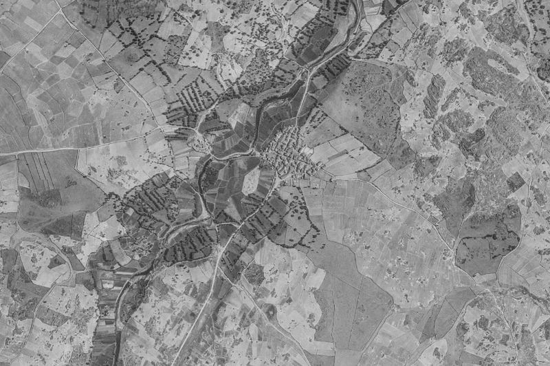 Ortofoto de 1956-1957 del núcleo de Junciana