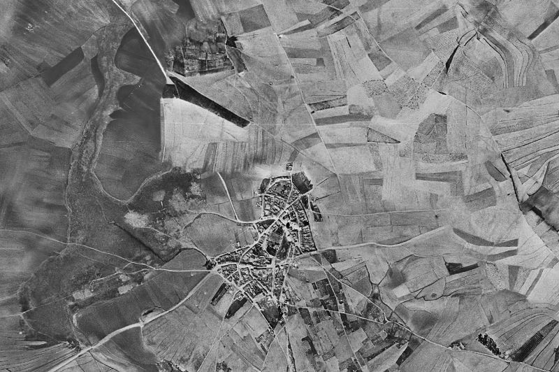 Ortofoto de 1956-1957 del núcleo de Langa