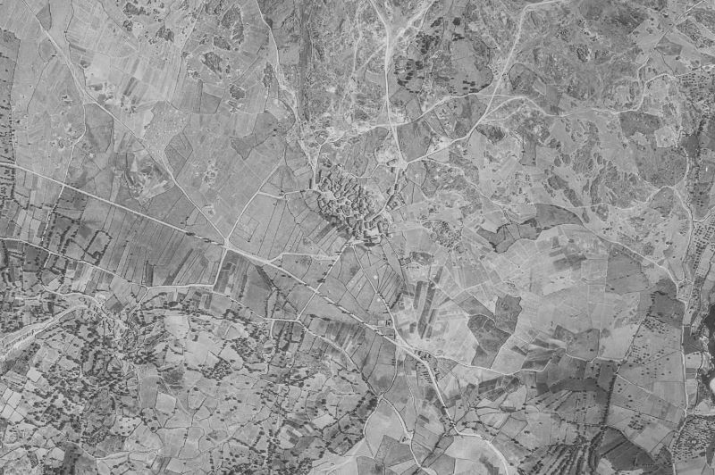 Ortofoto de 1956-1957 del núcleo de El Losar del Barco