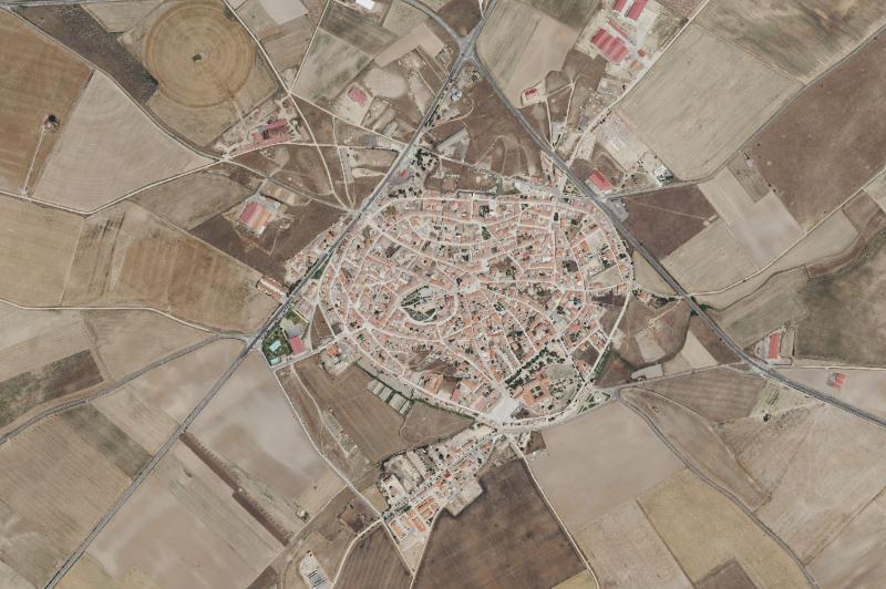 Ortofoto actual del núcleo de Madrigal de las Altas Torres