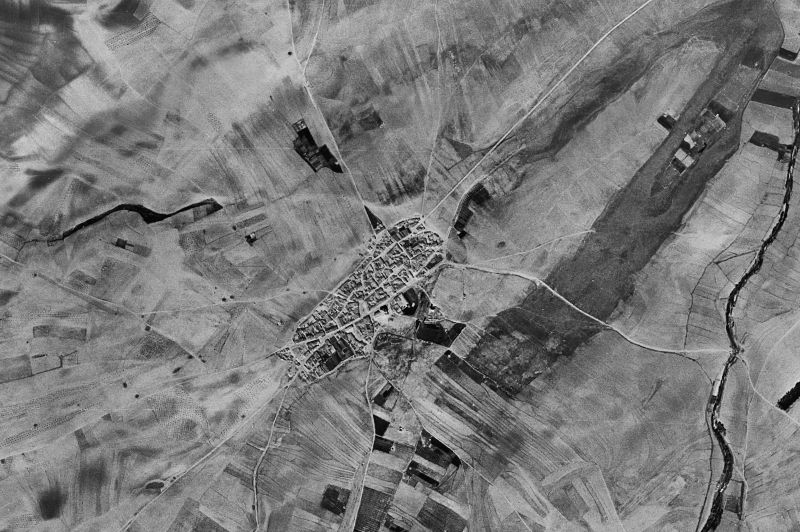 Ortofoto de 1956-1957 del núcleo de Mamblas
