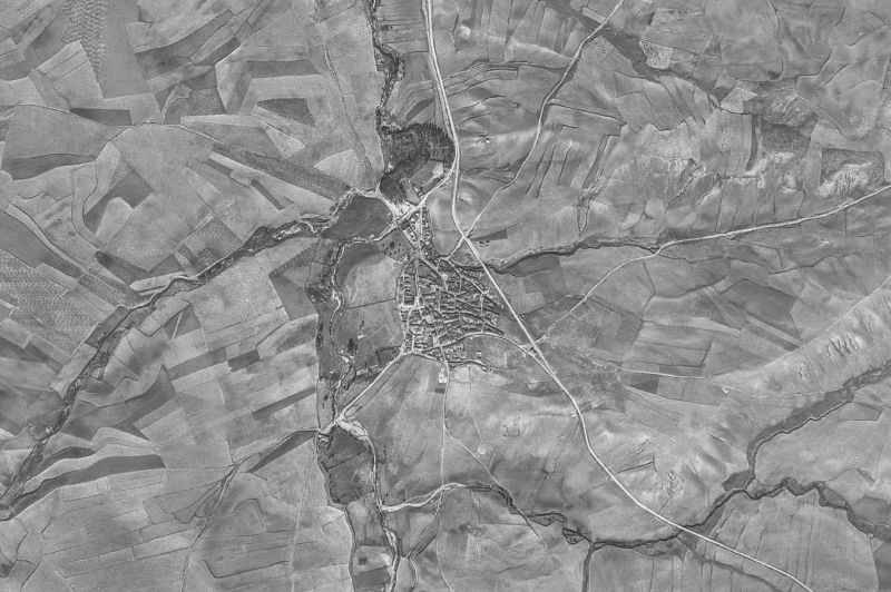 Ortofoto de 1956-1957 del núcleo de Mancera de Arriba